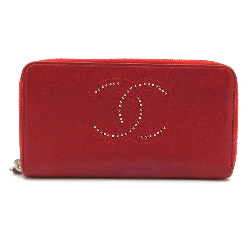 Chanel Red Lambskin Long Wallet #371919C58B